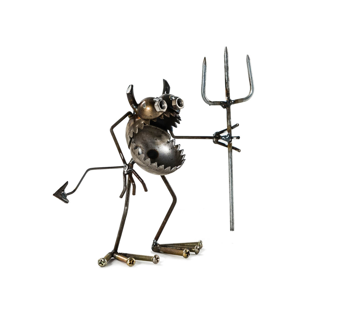 Sugarpost Gnome Be Gone Mini Chopper Motorcycle Welded Metal Art