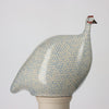 Les Ceramiques de Lussan Small Ceramic Guinea Fowl - White Spotted Lavender