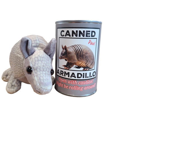 Canned Animals - Paul The Armadillo Plush Toy in a Can