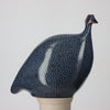 Les Ceramiques de Lussan Ceramic Guinea Fowl - Electric Blue with Black Spots