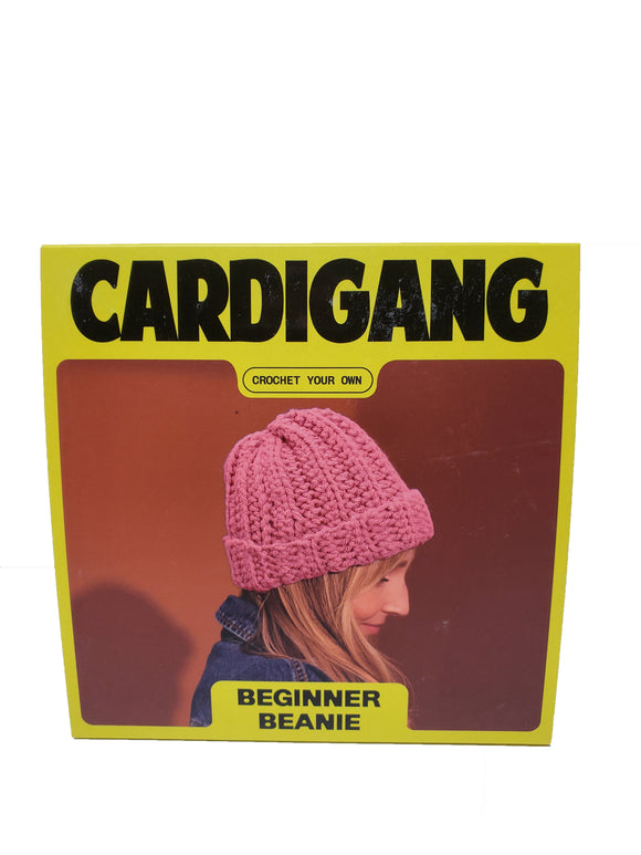 Cardigang Settle Petal Pink James Beanie Acrylic Yarn Crochet Kit