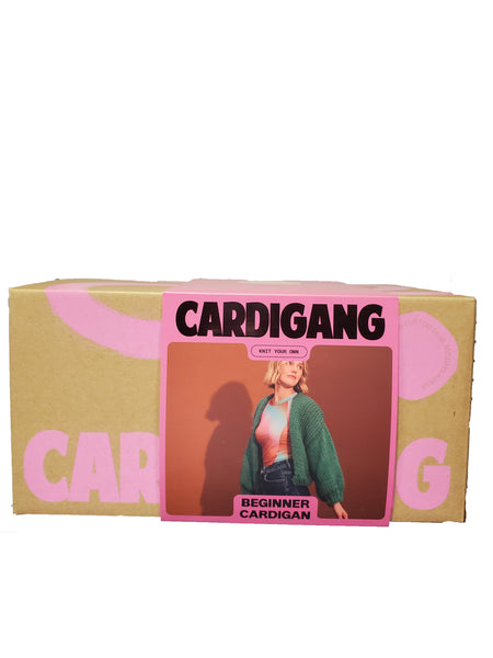 Cardigang Jane Cardigan Knit Kit - Gum Leaf Green