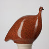 Les Ceramiques de Lussan Small Ceramic Guinea Fowl - Red Spotted Black