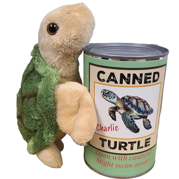 Canned Animals - Charlie The Sea Turtle Plush Toy in a Can