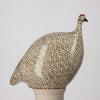 Les Ceramiques de Lussan Large Ceramic Guinea Fowl - White Spotted Black