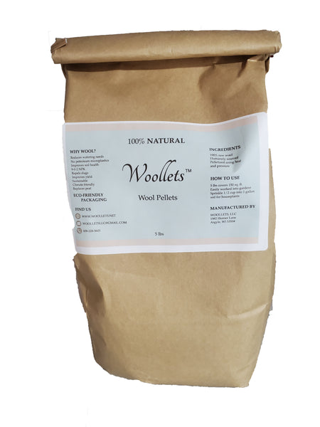 Woollets Wool Pellets Gardening Soil Mulch - 5 lb Bag