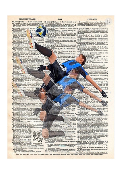 Artnwordz Bicycle Kick Soccer Original Dictionary Page Pop Art Print Poster