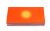 The Joy of Light Designer Matches Gold Sun on Orange Embossed 4" Collectible Matchbox