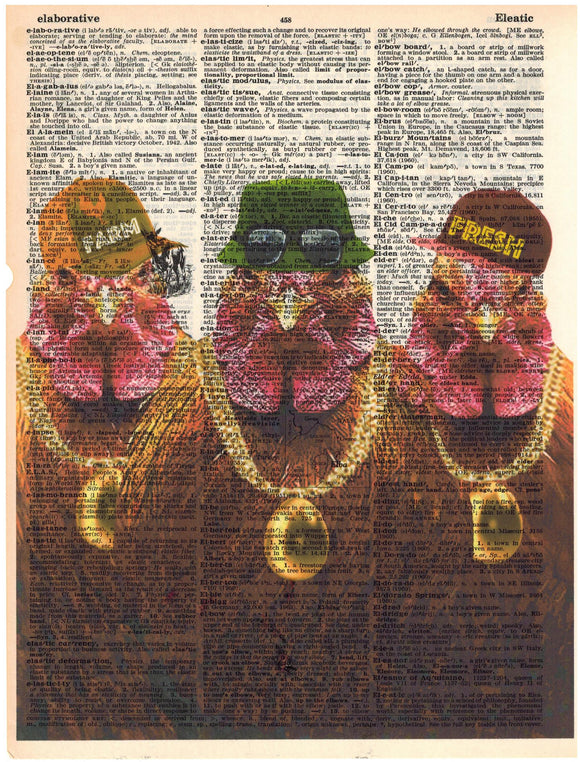 Artnwordz Farm Fresh Gangster Chickens Dictionary Page Wall Art Print